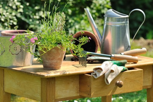 Insurance and safety practices used by gardeners in Nine Elms on site